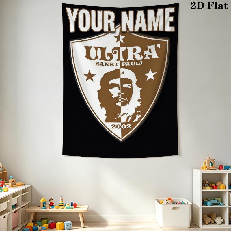 Custom Name FC St. Pauli Wall Tapestry Aesthetic Wall Hanging Printed Fabric Blanket Decorative Tapestries for Bedroom Living Room Home Decor