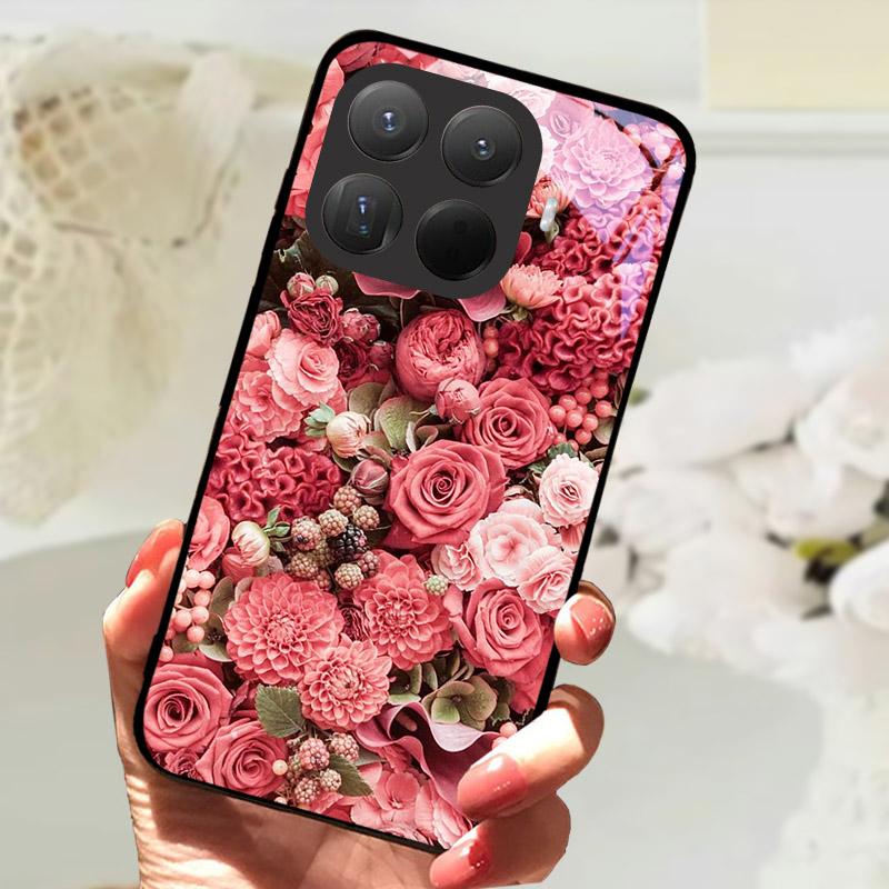 Чехол для Xiaomi 15T Pro Модный Закаленное Стекло Задняя Крышка Телефона Для Xiaomi 15TPro 15 T Xiaomi15T Защитный Чехол Fundas Coque