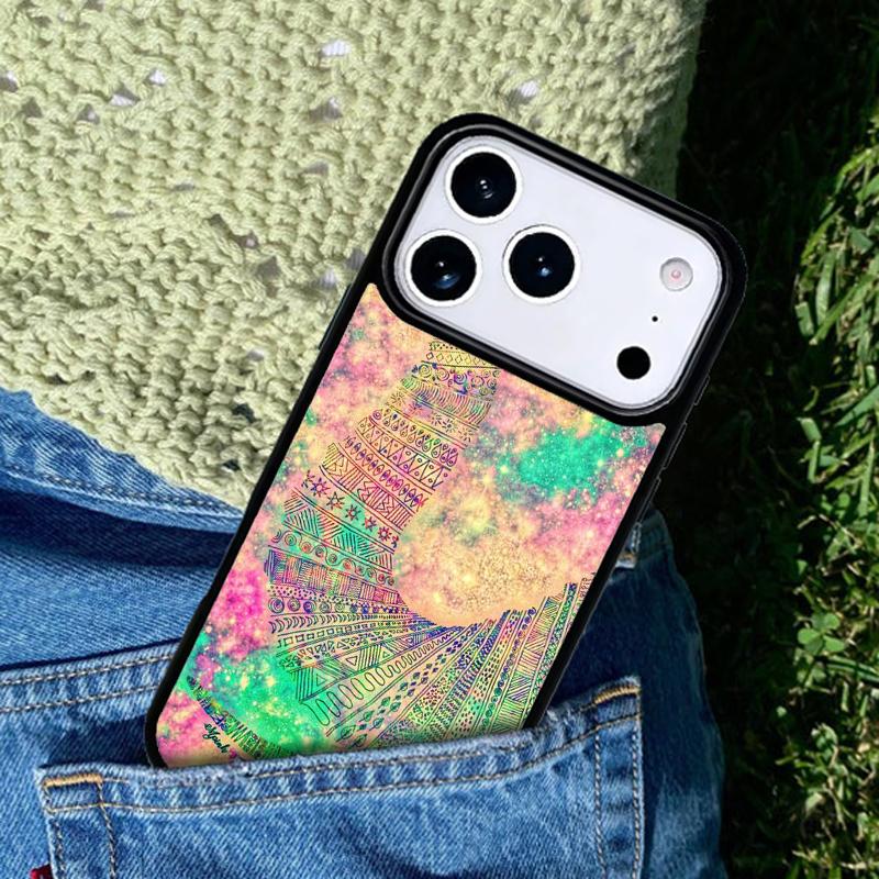Aztec Floral Elephant Tribal Phone Case Cover for IPhone 11 12 13 14 15 16e 17 Pro Max Coque for IPhone 17 Air