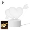 Day Gift Home Decor Acrylic LED Night Lights Luminous  Table Lamp 3D LED Light Rabbit Heart Love