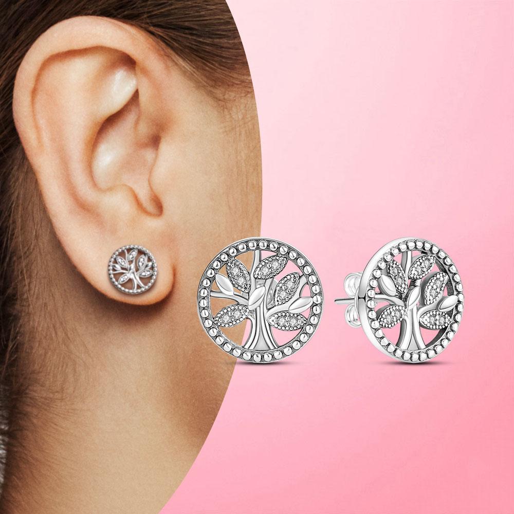 Серьги Серебряные серьги 925 пробы Геометрические серьги-гвоздики для женщин Свадебные серьги в корейском стиле S925 Изящные ювелирные изделия Тенденция