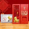 Золотой брелок 'Год Лошади' с сертификатом - Счастливый денежный брелок для сумки и подвеска-подарок