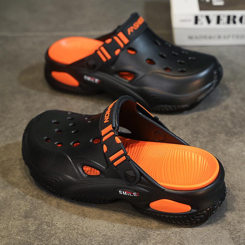 Туфли Hole мужские модные летние повседневные тапочки спортивные для вождения подростковые пляжные сандалии 2025 новые