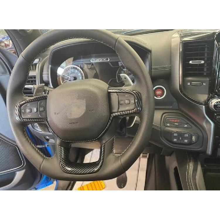 Для Dodge Ram 1500 TRX 2022 2023 Декоративная накладка на руль из углеродного волокна
