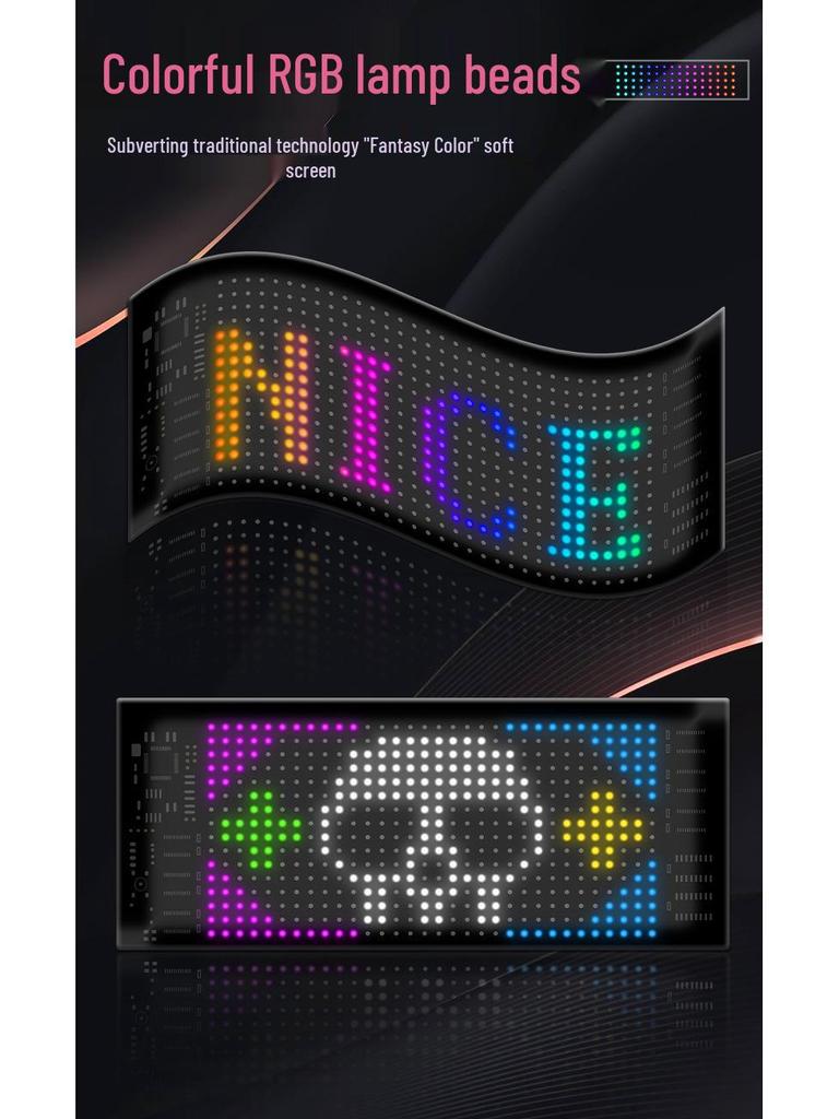 Светодиодная кепка с Bluetooth-дисплеем: Гибкий полноцветный бегущий экран 16x32 с функцией субтитров