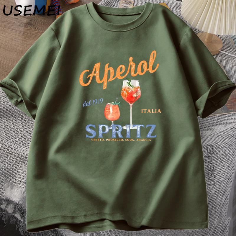 Aperol Spritz Tshirt Aperol Graphic Italian Style T Shirt Italy Summer Graphic Tee Breathable Casual Comfortable Printed Top