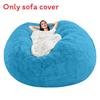 Solid Color Large Soft Plush Portable Living Room Lazy Sofa Cover Bean Cover Bag