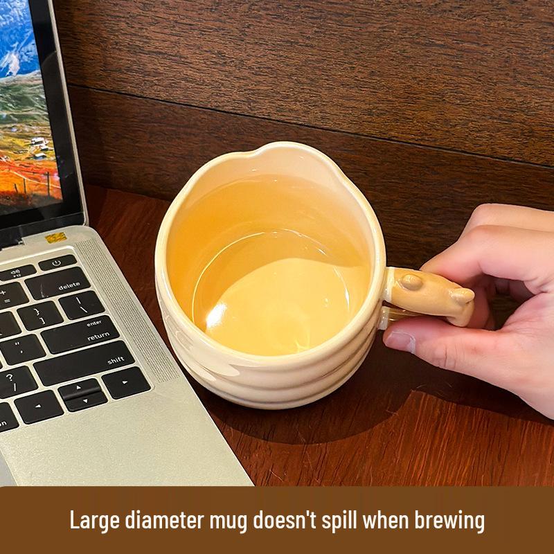 Керамическая кружка-пирамидка с ручкой «Капибара», мультяшная, милая, для пары, для кофе, подарок на день рождения