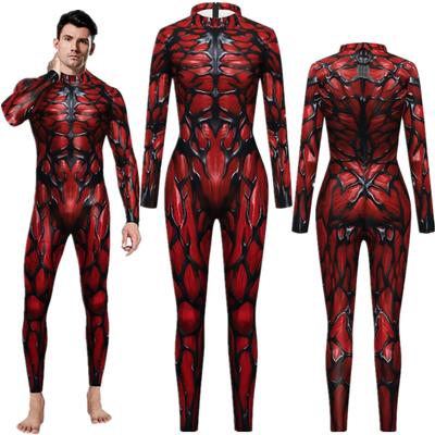 Супергеройская резня Carnage Massacre Cletus Kasady сексуальный тонкий комбинезон Catsuit косплей костюмы Zentai Man Bodysuit маскарадный костюм Хэллоуин