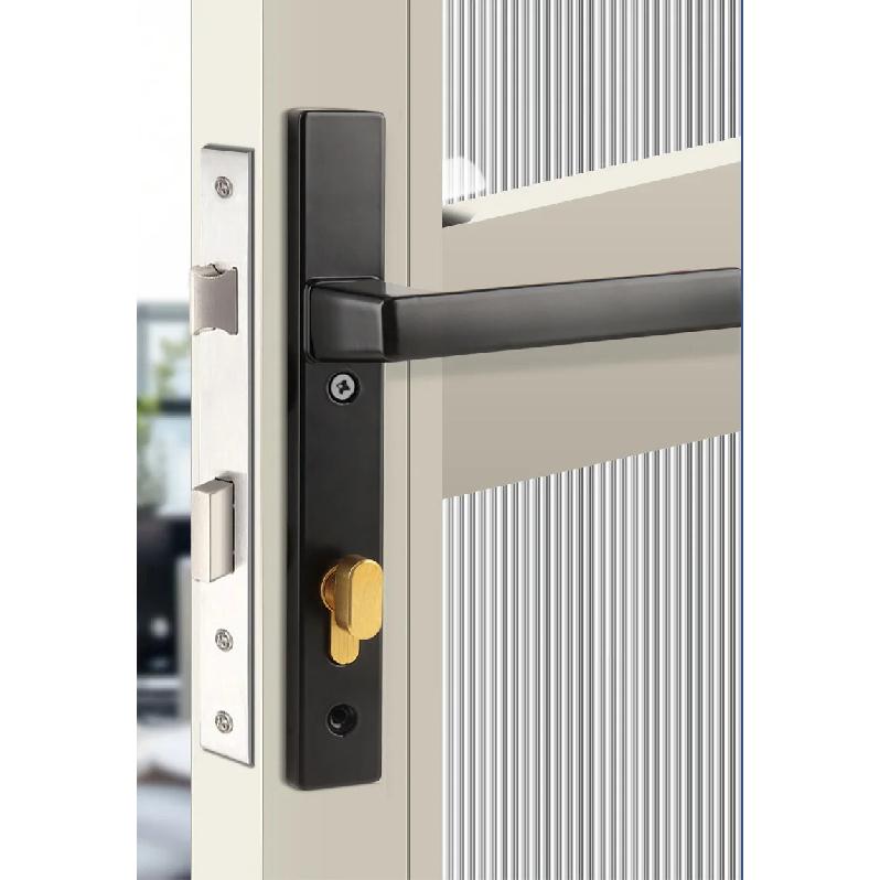 Broken Bridge Aluminum Door Lock, Aluminum Alloy Door Lock Handle, 85 Type Plastic Steel Door Handle