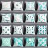 Abstract Summer Fresh Mint Blue Green Pattern Series Pillow Bedroom Sofa Car Cushion Cover Case (45cm*45cm)
