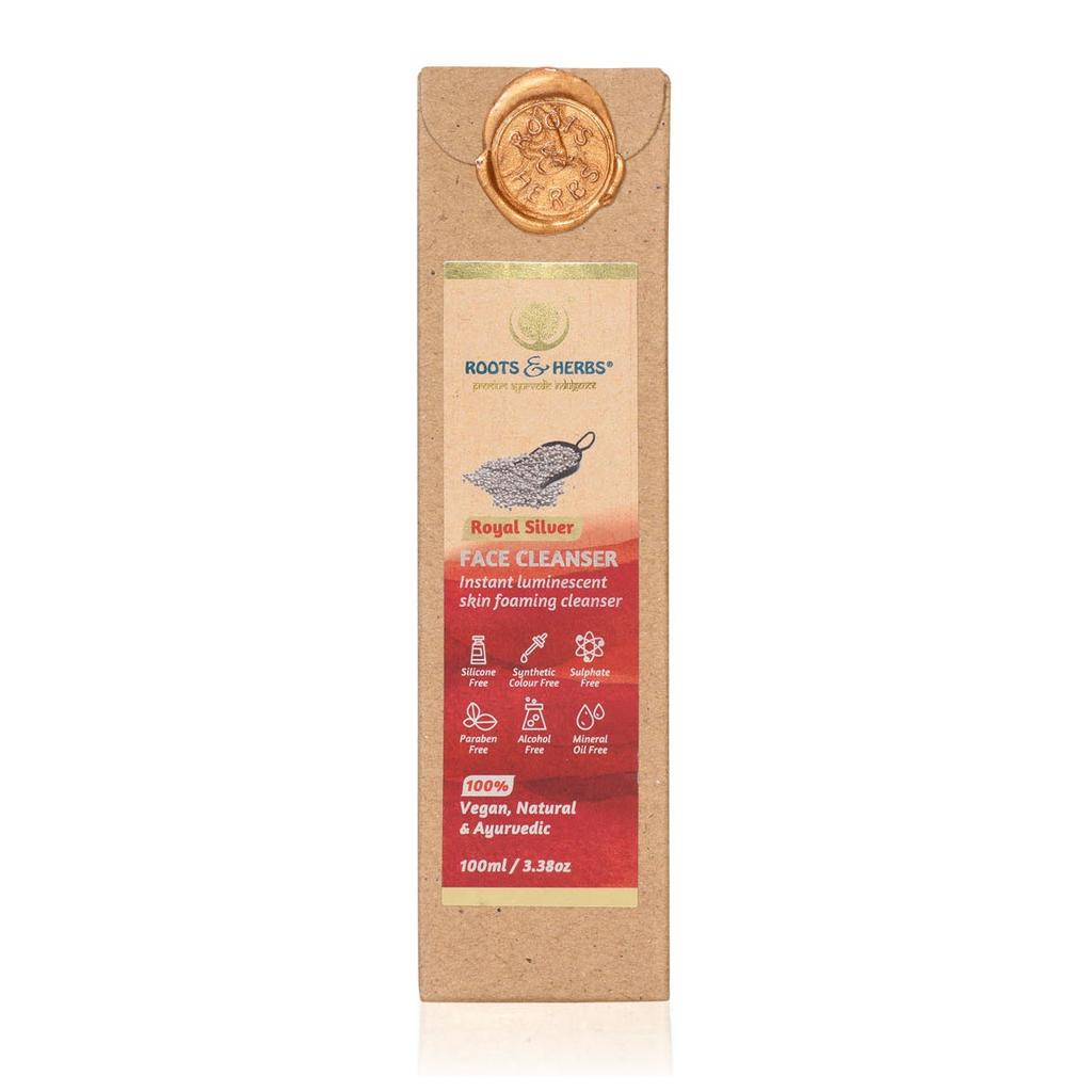 Гель для умывания лица с Серебром (100 мл), Royal Silver Indulgence Face Wash,  Roots & Herbs
