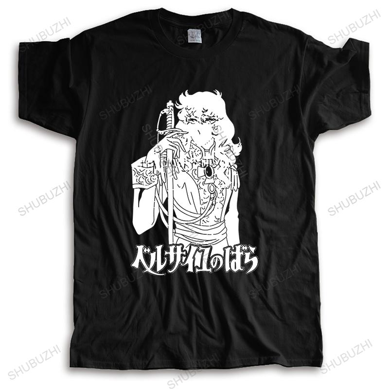 Unisexs Rose Of Versailles T Shirts Short Sleeves Cotton Tshirt Unique Tshirt Casual Kawaii Unisexga Lady Oscar Tees Slim Fit Clothes