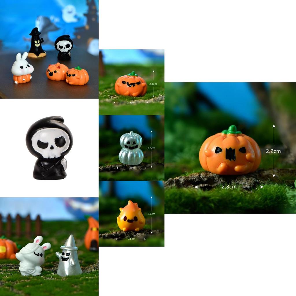 Прозрачные миниатюры тыквы-призрака из смолы, Хэллоуин, сделай сам, аксессуары для хрустального шара