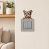 Light Switch Plate Stickers Cute Cartoon Puppy Decorative Switch Cover Decals 1 Pc