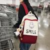 Школьная сумка рюкзак для первоклассника повседневный вместительный сумка для компьютера корейская версия милая смайлик парный школьный рюкзак производитель оптом