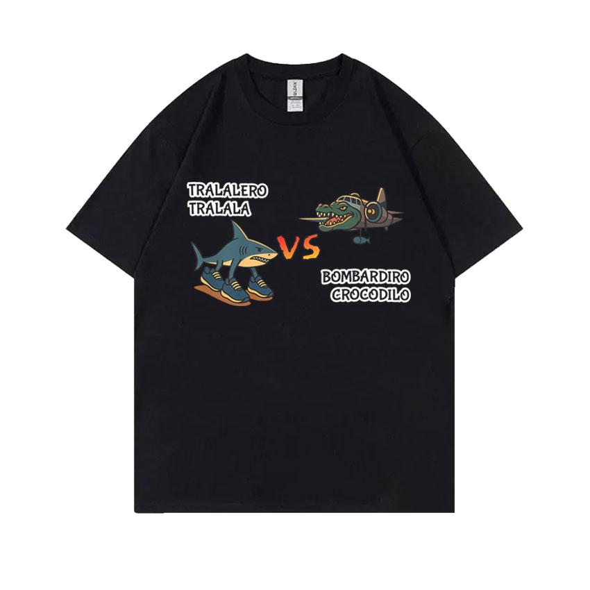 Italian Brainrot Funny Meme T-shirt Brr Brr Patapim Tralalero Tralala Bombardiro Crocodilo Tung Tung Tung Sahur Graphic T Shirts