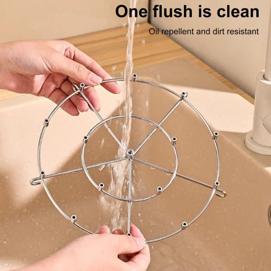 Stainless Steel Fryer Skewer Stand with Polished Edges Rustproof Dishwasher Safe Vertical Skewer Air Fryer Accessories