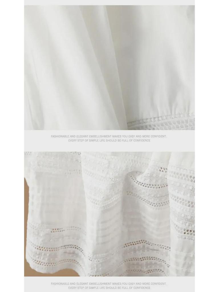 Осень 2025 г. Женская юбка А-силуэта с высокой талией, французский стиль, с кружевной отделкой