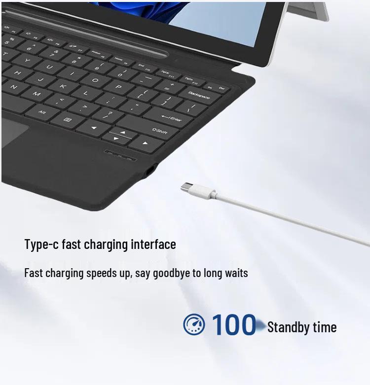 Microsoft Surface Pro Серия Тонкая Легкая Bluetooth Магнитная Клавиатура с Цветной Подсветкой