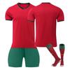 2425 Portugal Home Football Jerseys Shorts And Socks Set New Season Shorts And Socks Adult And Children Size Set