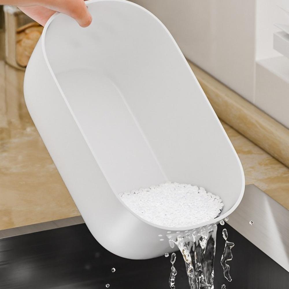 Big Capacity Double Layer Drain Basket Plastic Fruit Plate Thickened Dried Fruit Box Kitchen
