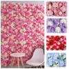 Realistic Wedding Wall Backdrop Handmade Silk Rose Flower Wall Stage Supplies