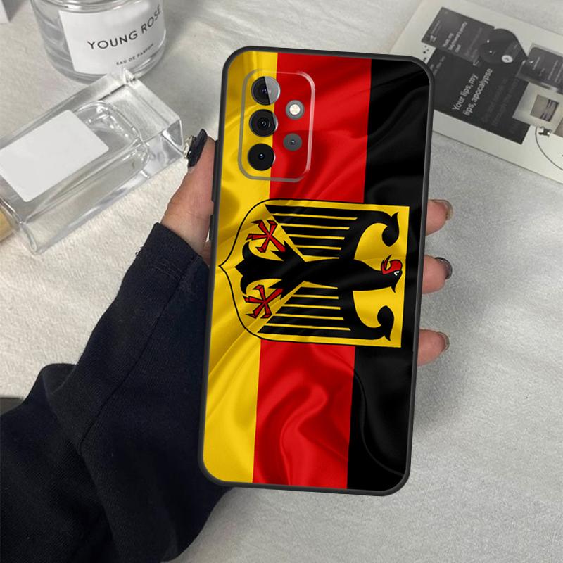 Чехол-баннер с флагом Германии для Samsung Galaxy A55 A35 A15 A52 A32 A12 A16 A26 A36 A56 A53 A33 A13 A14 A34 A54 A17