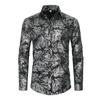 Men's Long-sleeved Button-down Casual Jacquard Shirt