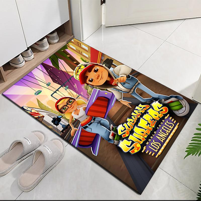 Ковер с принтом Subway Surfers для офисного кресла, гостиной, спальни, кухни, Декор, Подарки