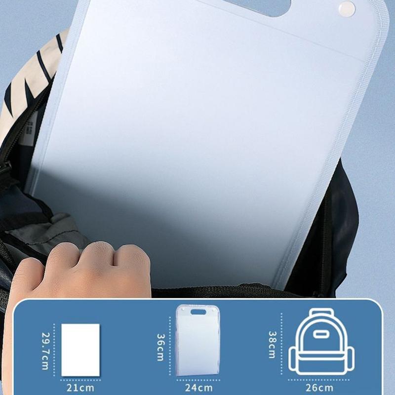 13 Pocket File Folders Portable A4 Letter Size Macaron Color Accordian Document Organizer For Classroom Office Home Storage