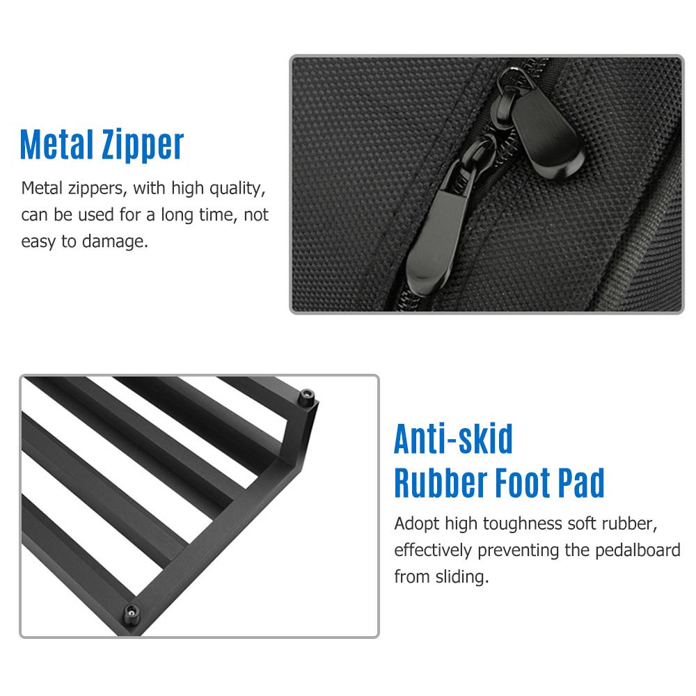 Hot Guitar Effect Pedal Board Aluminum Alloy Pedalboard Sets with Carrying Bag Tapes Strap Guitar Pedal Plate Guitar Accessories