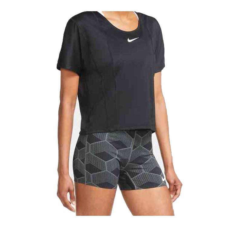 Nike Icon Clash City Sleek Running Top Футболка с коротким рукавом Женские топы Черный CU3033-010