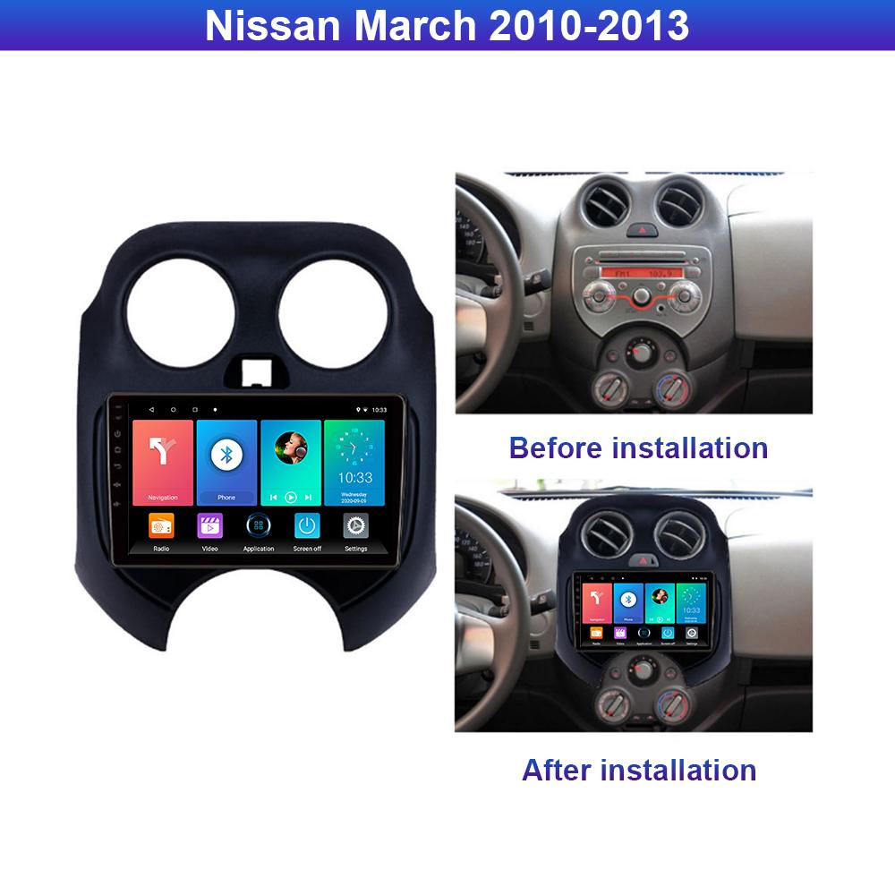 Android Car Radio Stereo для Nissan March 2010-2013 GPS-навигация 2DIN 4-ядерный мультимедийный проигрыватель 4+64 ГБ Carplay Autoradio