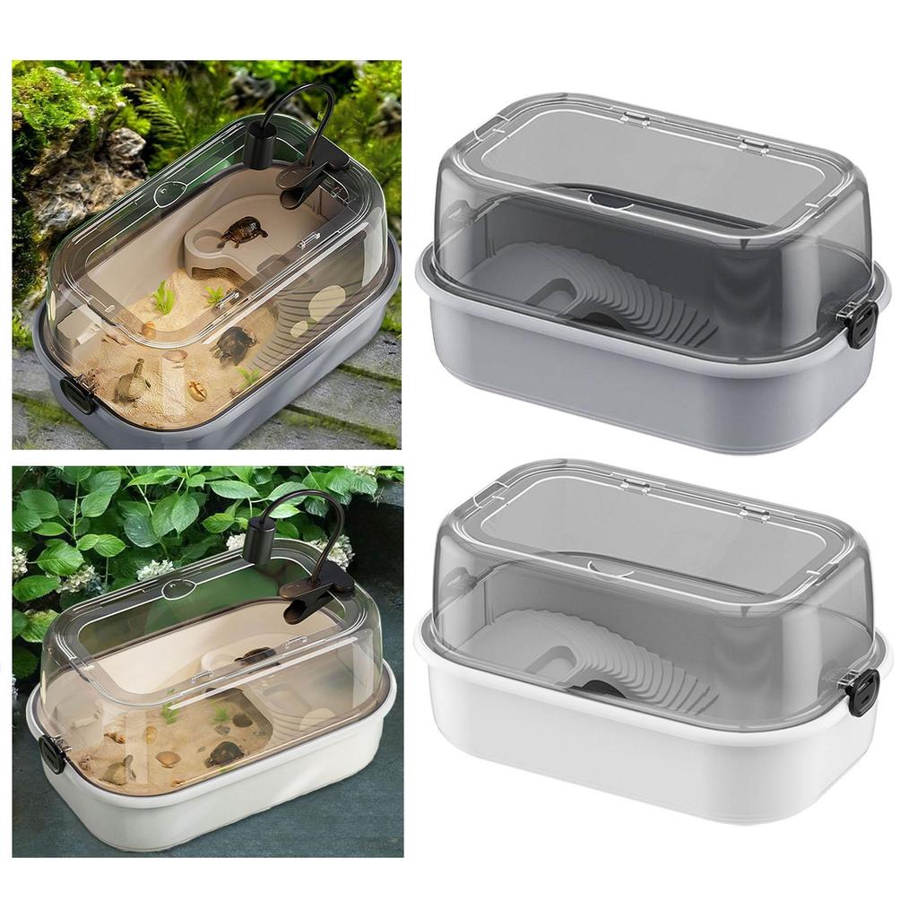 Аквариум для черепах, большой космический ящик с платформой и зоной для плавания, аквариум для разведения черепах, лягушек, черепах-отшельников, ящериц и черепах