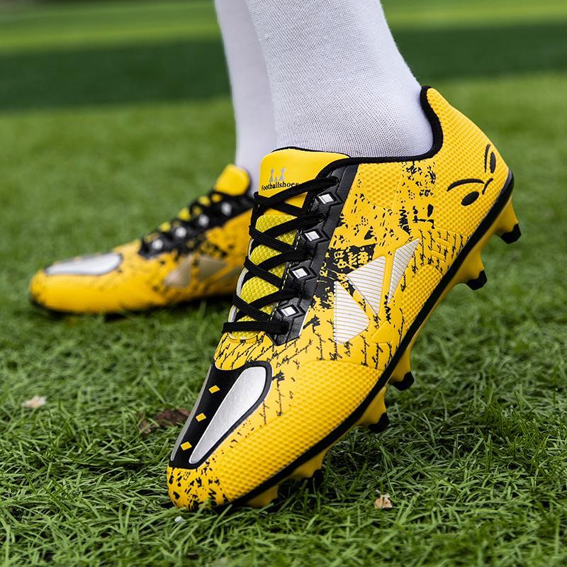 32-45 мужские/женские низкие кроссовки с длинными шипами, футбольные бутсы с искусственной травой, детские кроссовки с шипами, кроссовки для бега