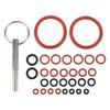 30pcs Coffee Machine Silicone O Rings with Coffee Machine Repair Tool Key Silicone O Ring Repair Kit Maintenance Set