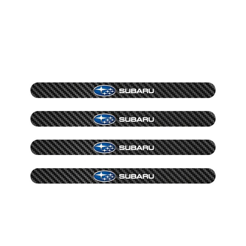 Automotive Threshold Bar with Door Handle Bowl Scratch Protective Sticker For Subaru Impreza Forester Tribeca WRX Outback rwe1