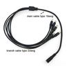5pcs 70cm long 1 female to 5 way Splitter male extend Cable 5.5*2.1mm to male 18awg branch 22awg 12V DC Power Supply Adapter