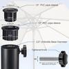 8/12Pcs Umbrella Stand Tube Pipe Sleeve with Hand Knob Tightening Screw Heavy Duty Umbrella Pole Mount Base Insert Holder Replacement Accessories