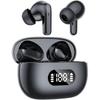 Wireless Bluetooth Headset Bluetooth Earphones with Charging Case Touch Control Bluetooth 5.3 Headphones with Display (black)