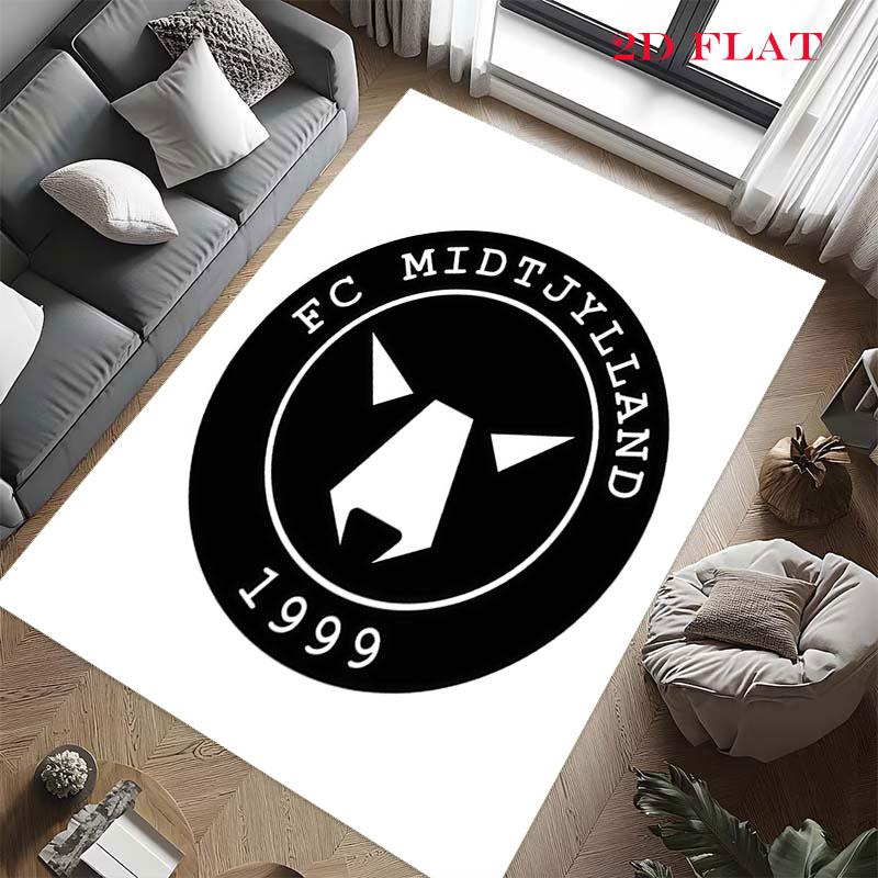 Ковер FC Midtjylland для гостиной, спальни, дома, украшение дивана, нескользящий коврик для игр детей