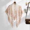 110cm Size Voile Scarf Square Shape Muslim Women Hijabs Fashion Floral Printed Scarf  Cultural Wear