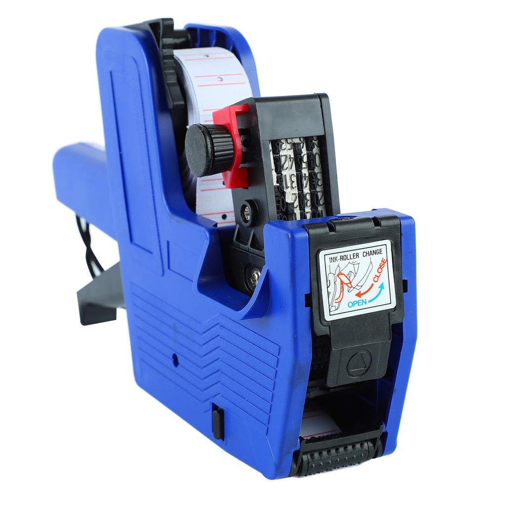 8-значный цифровой ценник с 3 рулонами этикеточной бумаги, 2 чернильных колеса, прозрачный принтер для печати цен
