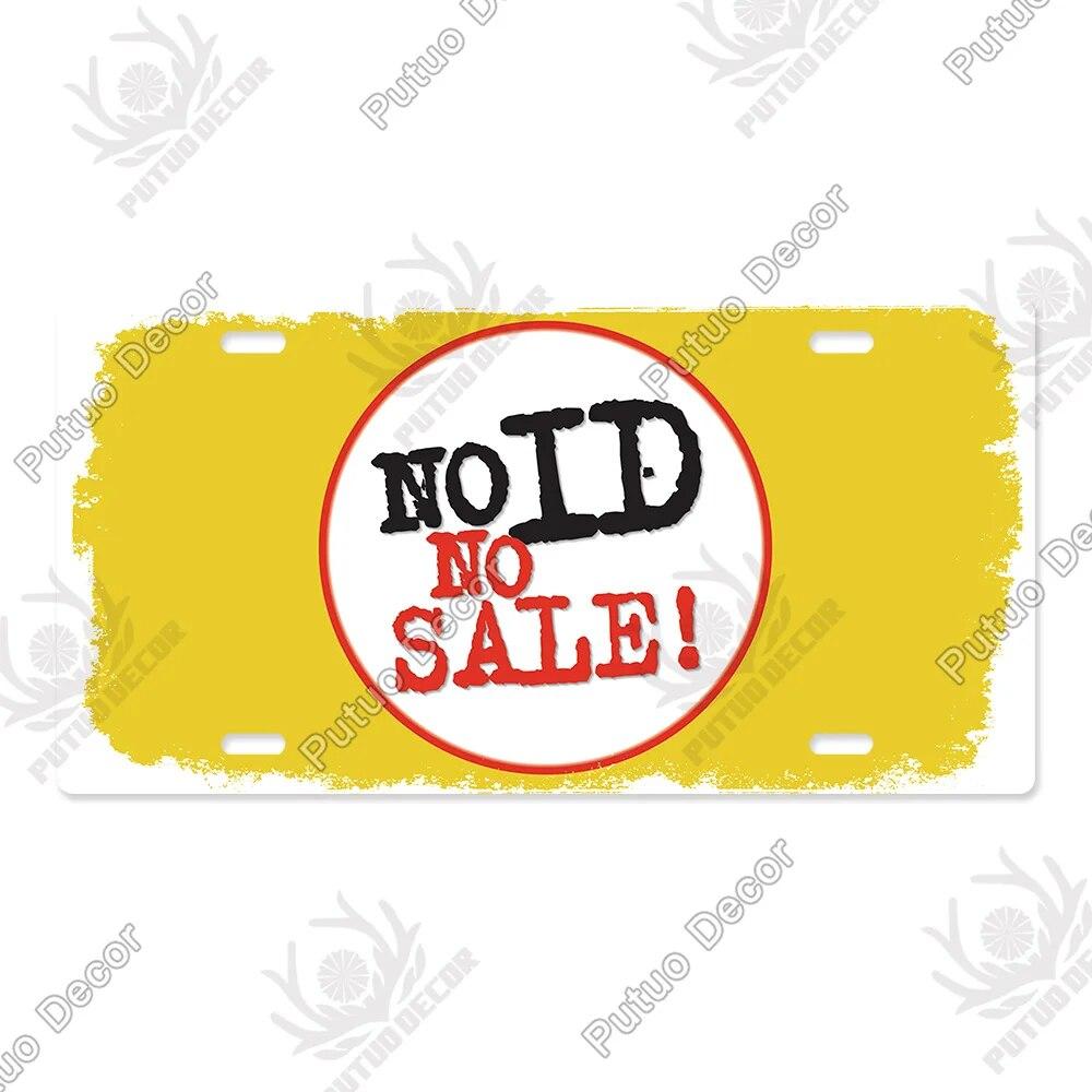 Putuo Decor Warning Metal Sign Plaque Metal Vintage Licenses Plate Tin Sign Wall Decor for Gas Station Pub Bar Beach Decoration