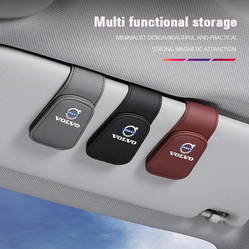 Зажим для очков в салоне автомобиля, держатель для солнцезащитного козырька, аксессуары для автомобиля для Volvo Xc60 Xc90 V40 V60 S60 V50 V90 S80 C40 XC40 V70 XC70
