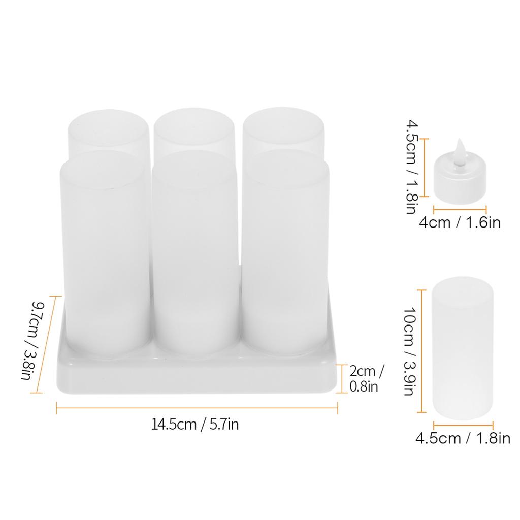 Colourful LED Candle Light Rechargeable Simulation Flameless Tea Candle Lights With Frosted Cup for