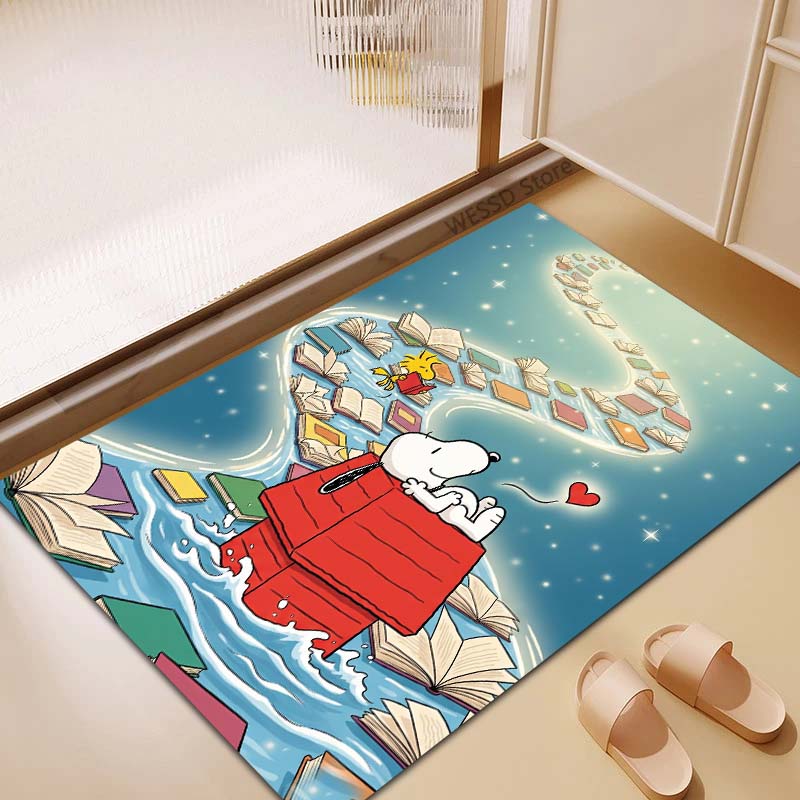 3D Snoopy anti-slip rug, suitable for living rooms, bedrooms, game rooms, sofas, home décor, doormats