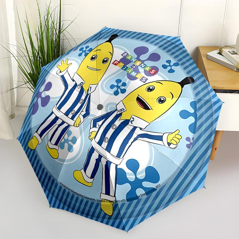 Bananas, Pyjamas Automatic Opening and Closing, 8 rib Structure Portable Umbrella, Suitable for Men and Women in All Seasons Perfect Gift f