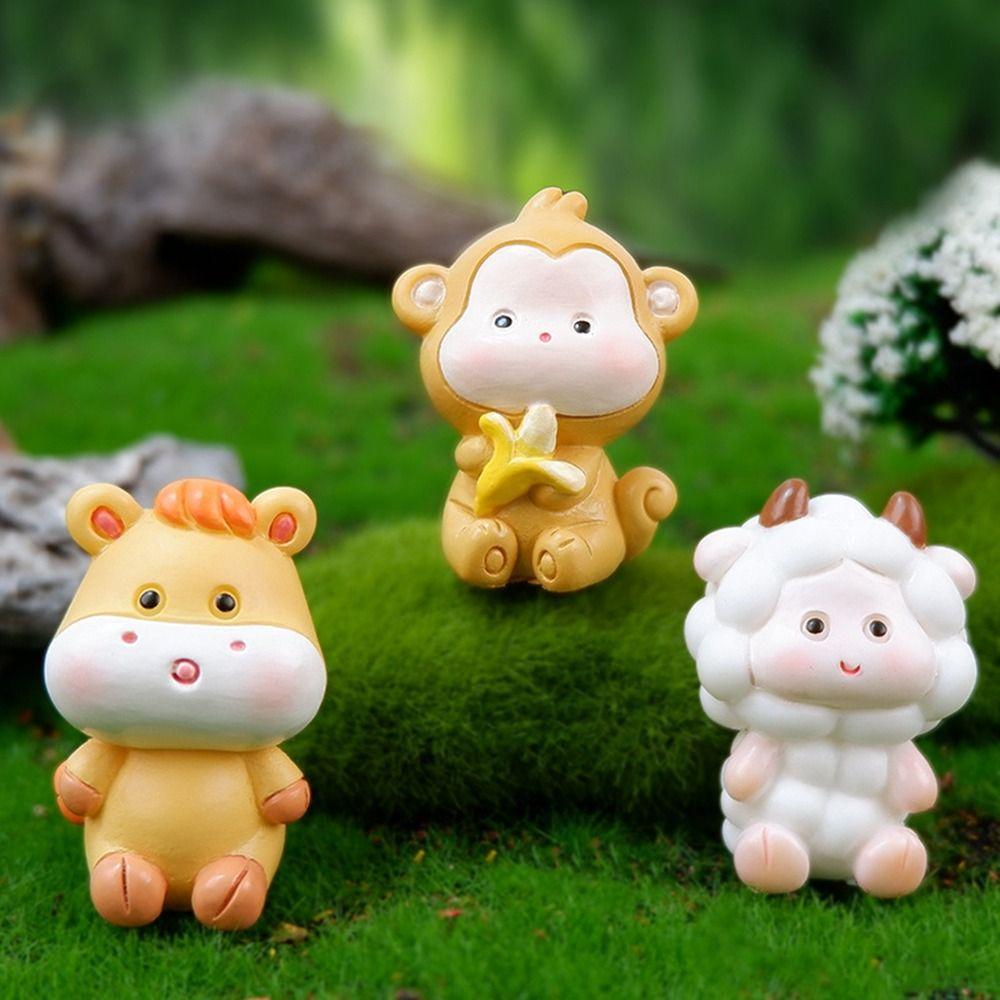 Resin Mini Figurines DIY Resin Ornaments New Animal Landscape Decoration  Garden